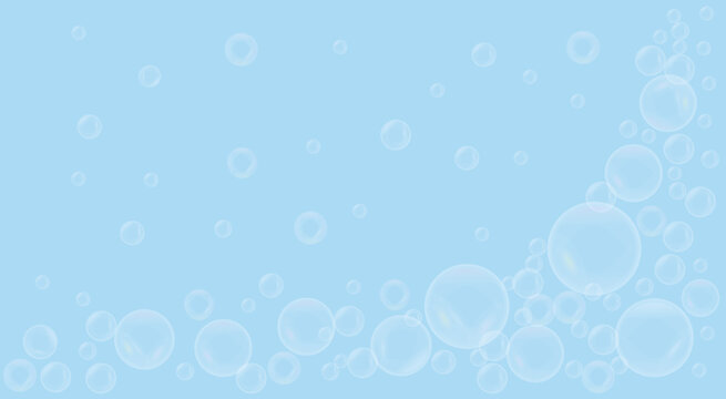 Cute, realistic, fun water bubbles flying randomly.