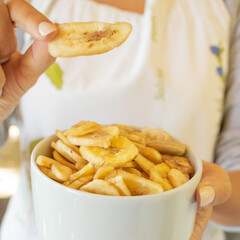 Healthy breakfast with fruits and nuts