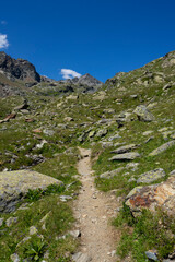 Wonderful view of the alpine mountains of the tyrolean alps