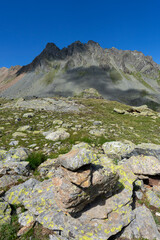 Wonderful view of the alpine mountains of the tyrolean alps