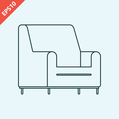 hand drawn sofa couch design vector flat modern isolated illustration