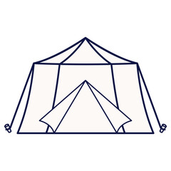 Flat Tent Icon Illustration