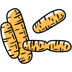 Bacteroides gram-negative anaerobic bacteria in the human intestinal microflora, vector illustration. Microbiota of the digestive tract.