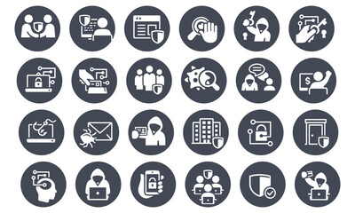 Cybersecurity Icons vector design 