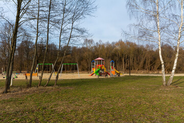 Obraz na płótnie Canvas Playground and gym and a place to relax in the fresh air.