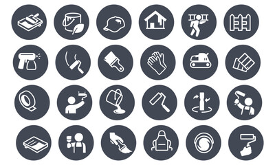 House Painting Icons vector design