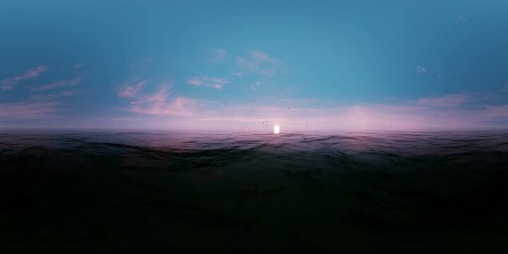 VR 360 Degree Panorama - Ocean Sunset