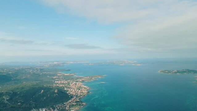 Aerial shot of an archipelago 