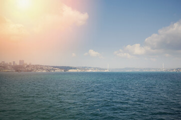 Fototapeta na wymiar Panorama of. Bosphorus in Istanbul