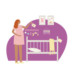 Elderly black woman in utensil department choosing pots with different prices. Old lady near the dish shelve showcase. Home decoration shopping process. Flat vector illustration