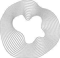 Geometric Fractal Line Abstract Wave Shape. Frame