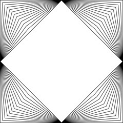 Geometric Fractal Line Square Shape. Frame