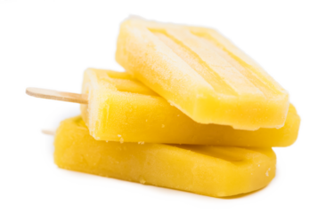 Some homemade orange popsicles