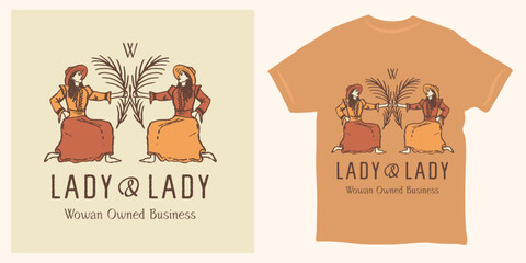 Lady Woman owned business logo soutwest boho design