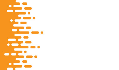 Abstract pattern yellow orange Rounded Lines Halftone Transition. on white background , horizontal rounded stripes.