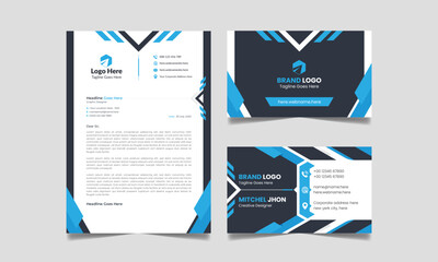 Minimal Corporate Business Modern Letterhead Design Template Creative Abstract Professional Business Card.