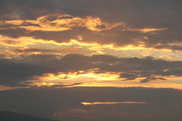 Fototapeta na wymiar Sunset in the sky