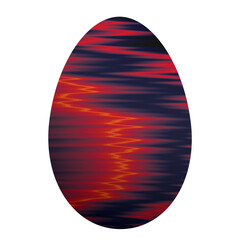easter egg with futuristic abstract pattern black dark color