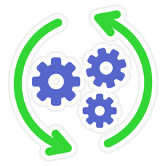 Setting Process Sticker Icon