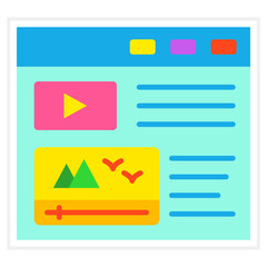 Video Content Sticker Icon