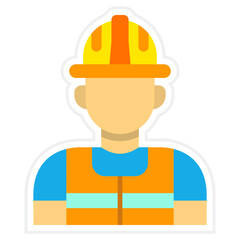 Worker Sticker Icon