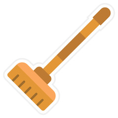 Floor Mop Sticker Icon
