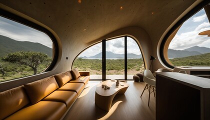 Naklejka premium Interior Detail of Extremely Modern House with Highly Detailed Elements and Details with Highly Rendered Reflections Generated by AI