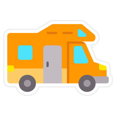 Camper Van Sticker Icon