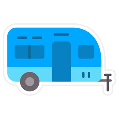 Caravan Sticker Icon