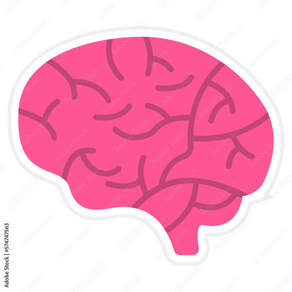 Wall mural Brain Sticker Icon