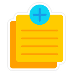 Obraz premium Add Notes Sticker Icon