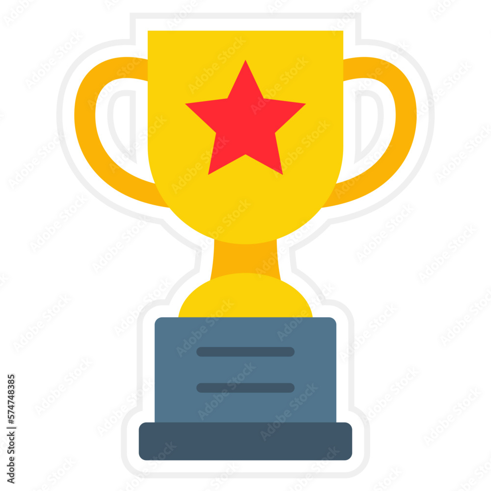 Sticker trophy sticker icon