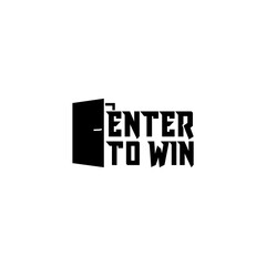 Enter to win sign  isolated on white