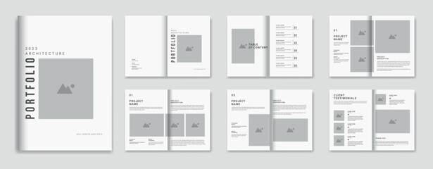 Architecture Portfolio Design Template, Modern Architecture Portfolio Design, A4 Standard Size Print Ready Portfolio Template. Brochure Design for Interior