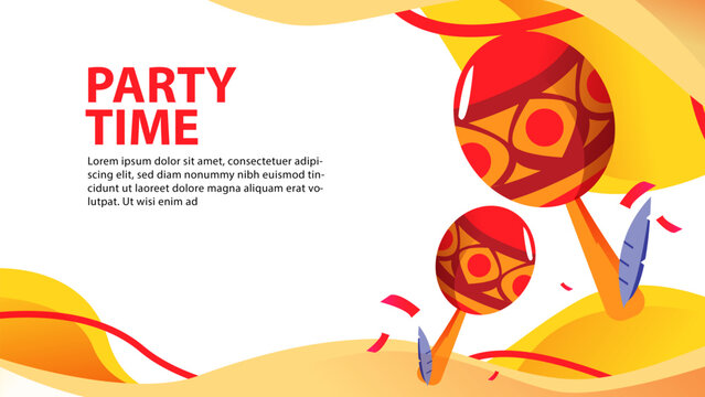 carnival background with Marakas illustration