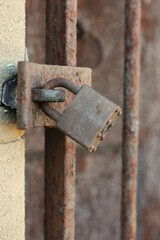 old rusty lock