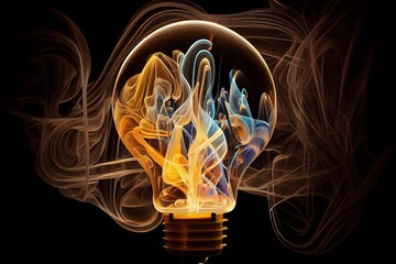 Abstract Bulb, Creativity. Generative AI