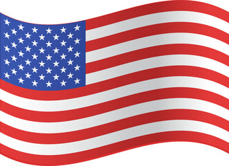Fototapeta premium Flag of the United States of America USA. Image in high resolution PNG format (7494x5435).