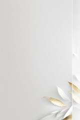 Fototapeta na wymiar Spring Summer nature flower plants white gold with empty copy space for text background texture - Spring Summer Gold Wallpapers - Spring Summer gold backdrop created with Generative AI technology