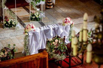 interiors and details in catholic church
