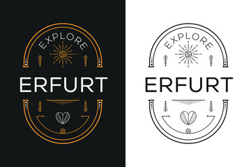 Erfurt City Design, Vector illustration.