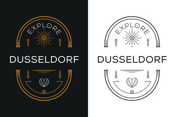 Dusseldorf City Design, Vector illustration.