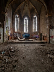 Kirchenruine in Zeitz, Burgenlandkreis, Sachsen-Anhalt, Deutschland