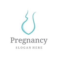 Abstract Logo design of mother or pregnant woman or baby. Logos for clinics, pharmacies and hospitals.