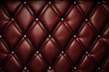Soft dark red leather diamond pattern, AI generated
