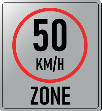 Speed limit zone 50 km/h. 