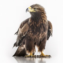 Obraz premium Eagle isolated on white background. generative AI