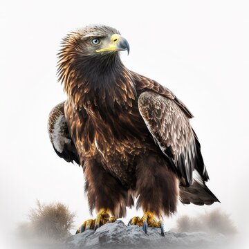 Eagle isolated on white background. generative AI