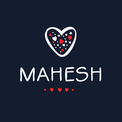 Creative (Mahesh) name, Vector illustration.
