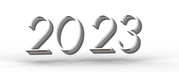 Year as Number - 2023 New year change, turn.